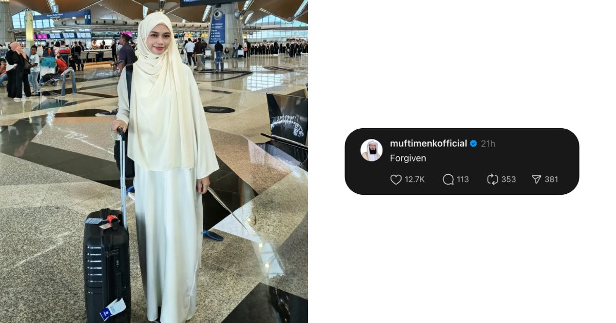 “ada buat salah dengan mufti menk ke kak?” - hantaran nak pergi umrah bertukar lawak lepas mufti menk balas ‘forgiven’
