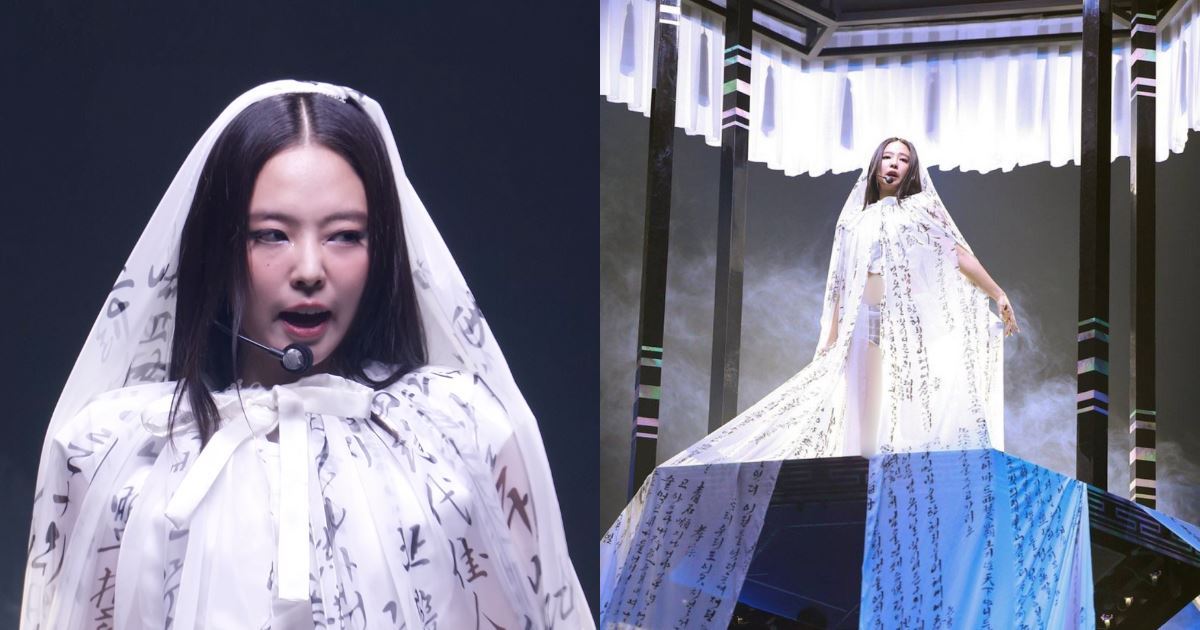 gayakan gaun inspirasi huruf hangul, jennie tampil memukau di pentas anugerah korea selepas 6 tahun