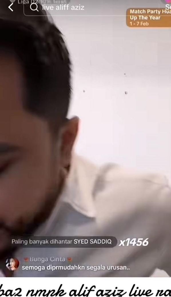 netizen ‘spam’ nama syed saddiq sewaktu live, aliff aziz kekok elak baca komen