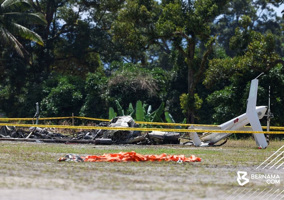 insiden helikopter terhempas, tnb arah helikopter kedua dihenti kerja