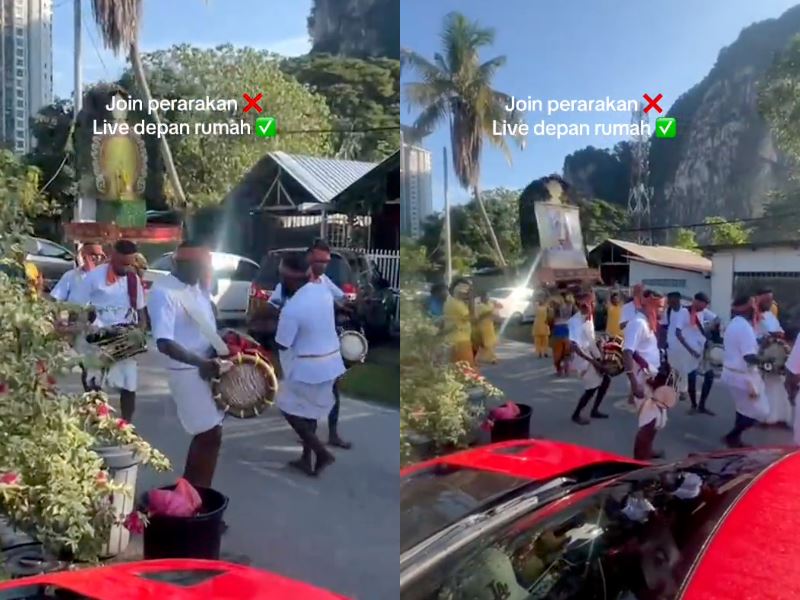 m'sian enjoys thaipusam parade as it passes in front of her home: i don't even have to leave my house!