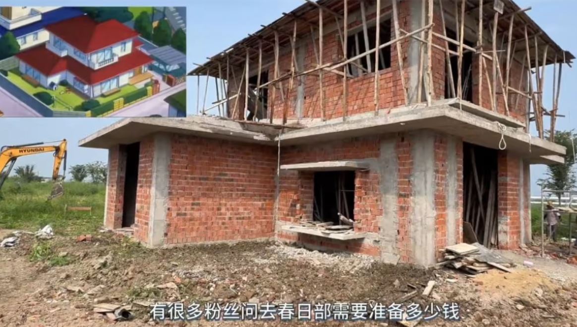 man in china builds life-sized crayon shin-chan house, breathing new life into his hometown