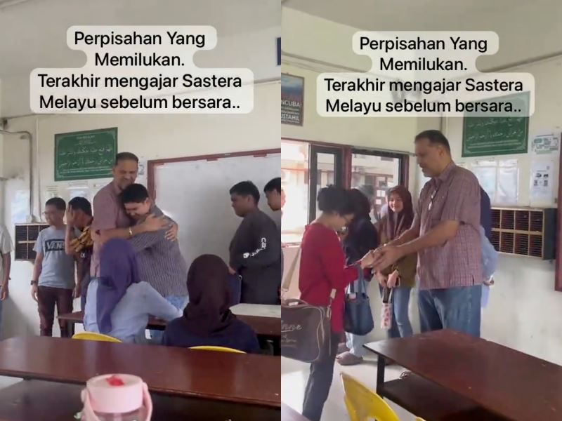 tears! students go viral online saying goodbye to retiring malay literature teacher