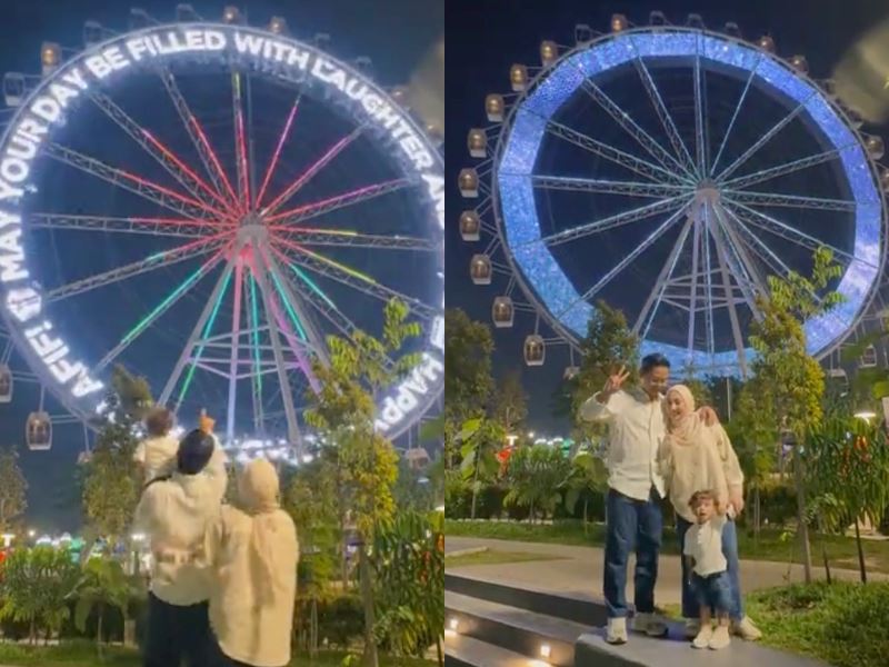 a sky-high surprise! woman leaves husband overjoyed with ferris wheel birthday message