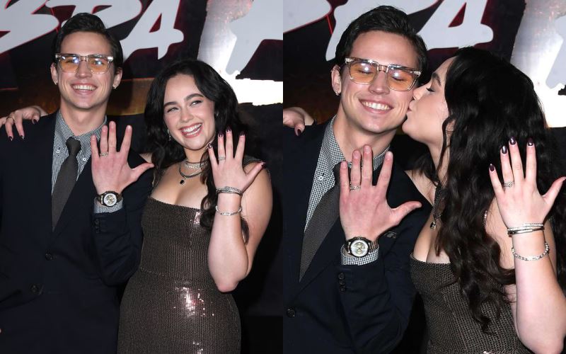 senseis of love? cobra kai’s tanner buchanan & mary mouser are engaged!