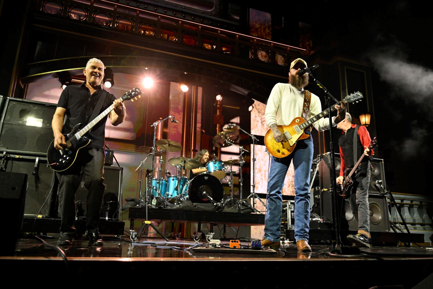 post malone takes the stage with nirvana for unforgettable snl50 moment