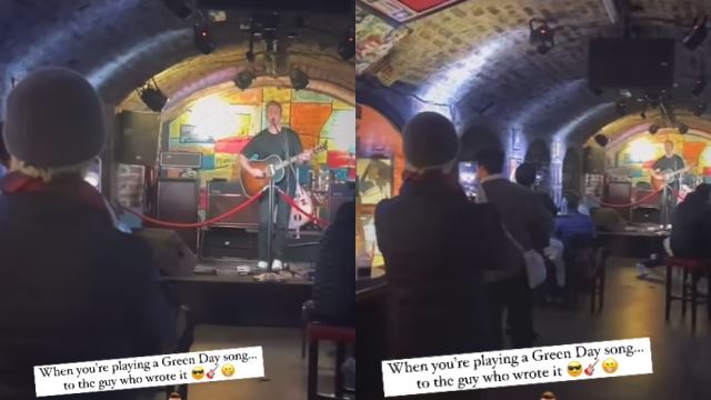 liverpool musician gets surprise audience with billie joe armstrong during green day cover