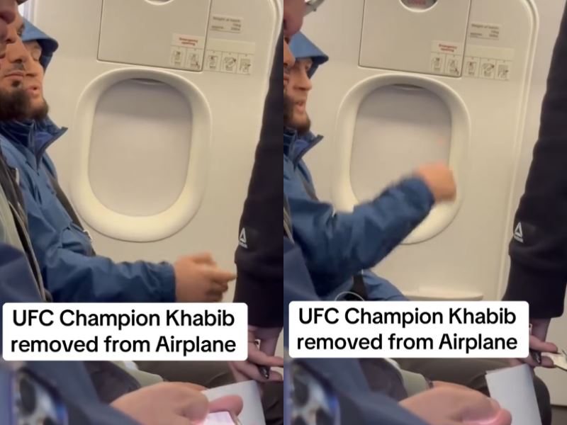 ufc hall of famer khabib nurmagomedov removed from flight following seat dispute