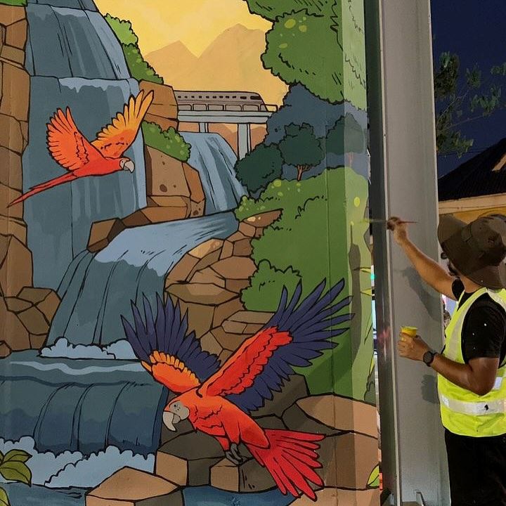 artistic murals under ss15 lrt station spark community appreciation