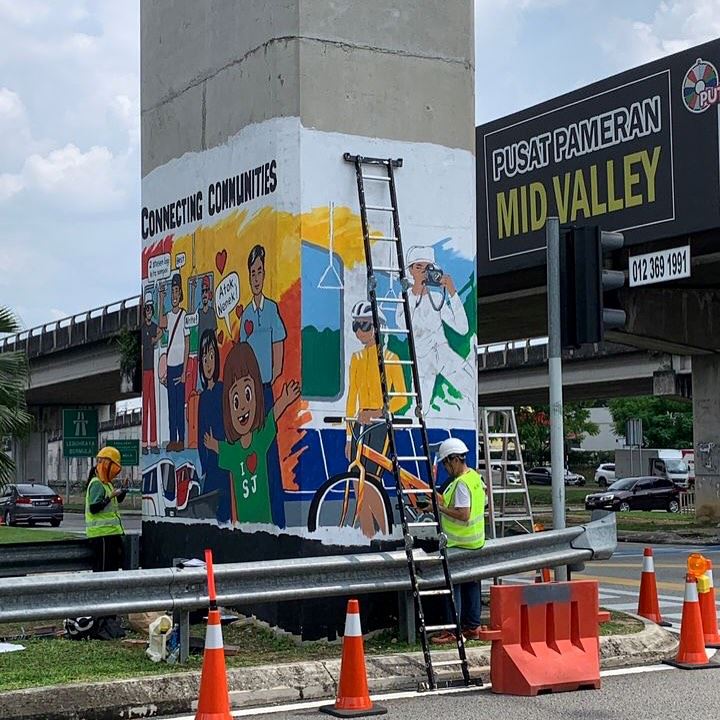 artistic murals under ss15 lrt station spark community appreciation