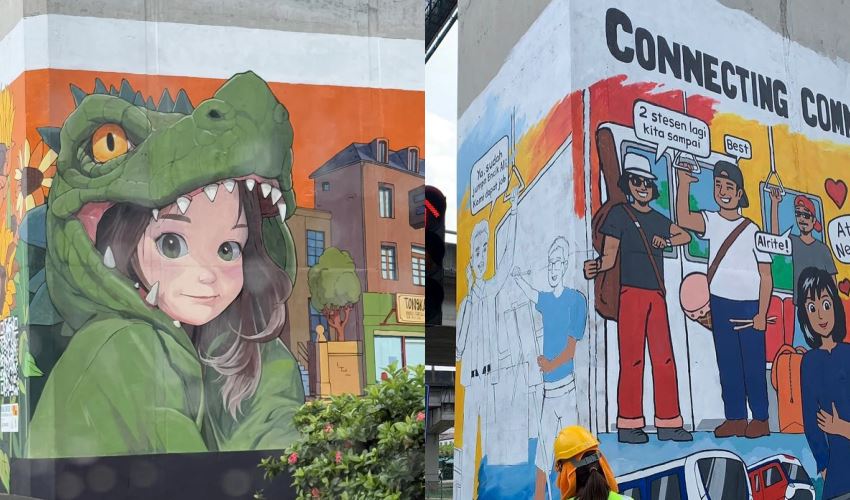 artistic murals under ss15 lrt station spark community appreciation