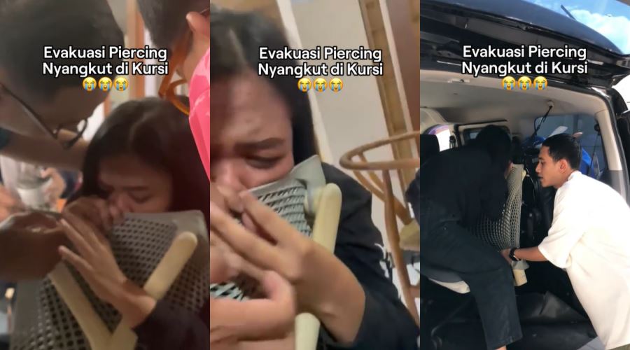 firefighters save the day (and a nose piercing) in unusual rescue mission