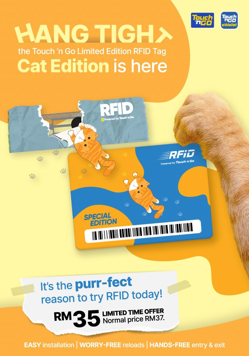 bring purr-sonality to your drive with touch ‘n go’s limited-edition oyen rfid tag!