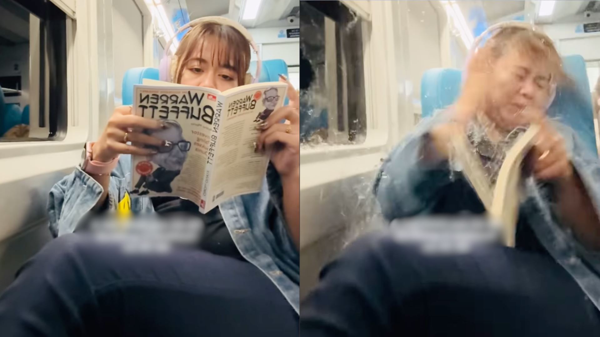 penumpang wanita cedera selepas tingkap kereta api kai dilempar batu