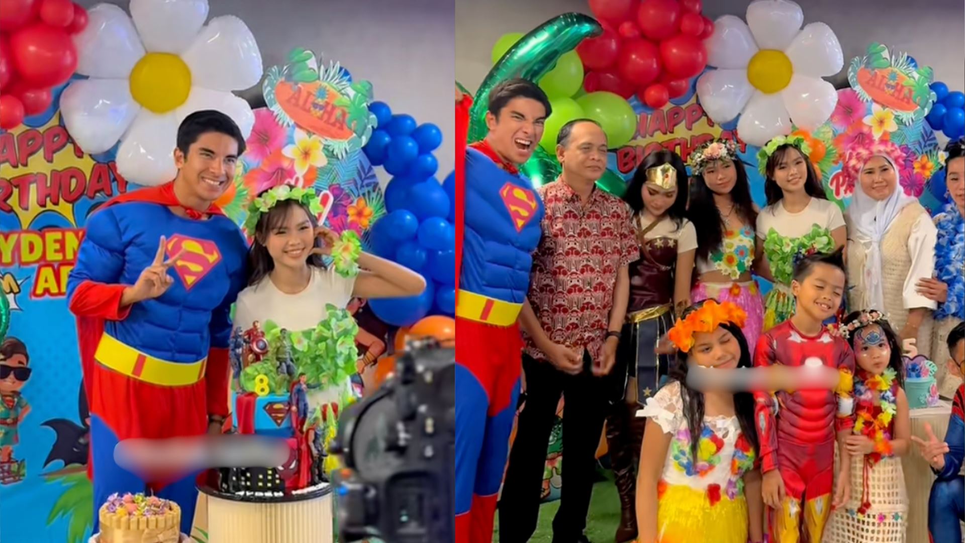 “apa dah jadi dengan yb?” - syed saddiq beri kejutan dengan kostum superman di majlis hari jadi anak bella astillah