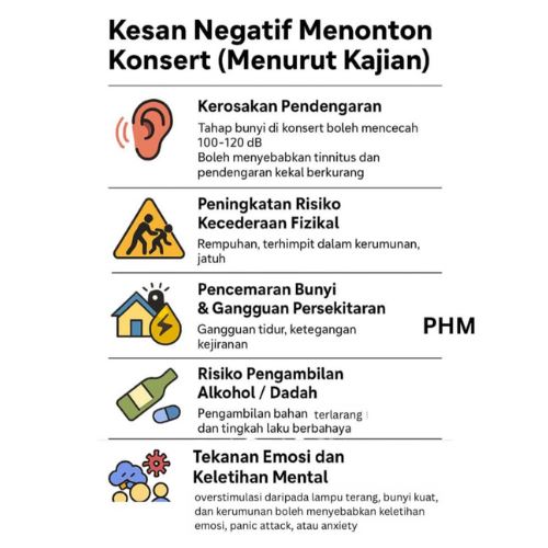 ancaman senyap di tengah sorakan, sisi gelap konsert yang perlu anda tau!