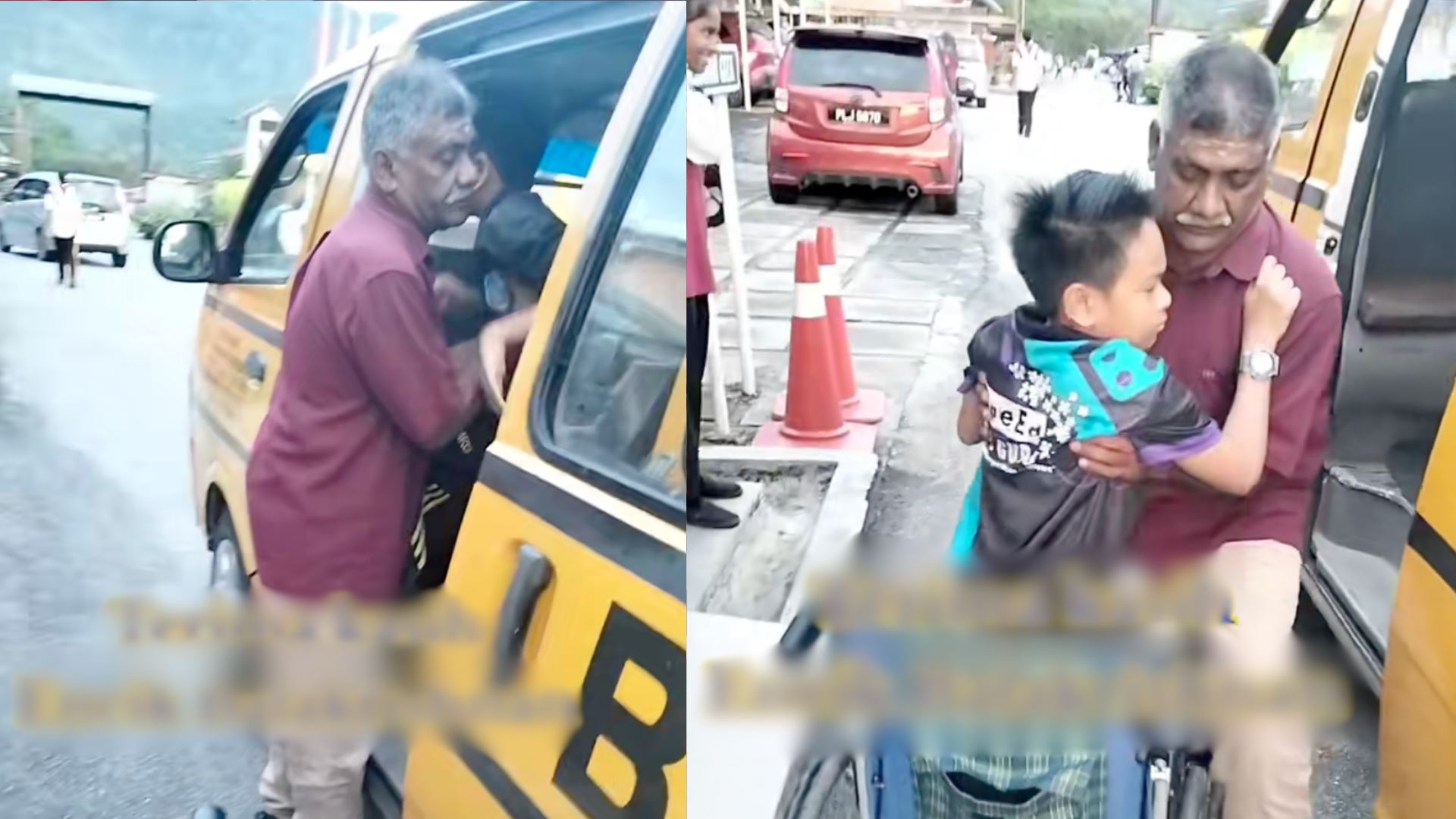 “saya anggap mereka seperti anak sendiri” — pemandu van sekolah raih pujian selepas tular bantu pelajar oku