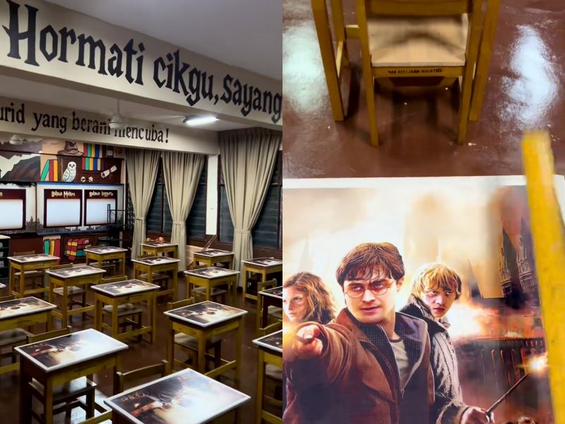 this classroom looks like it belongs in a harry potter film, and malaysians are loving it!