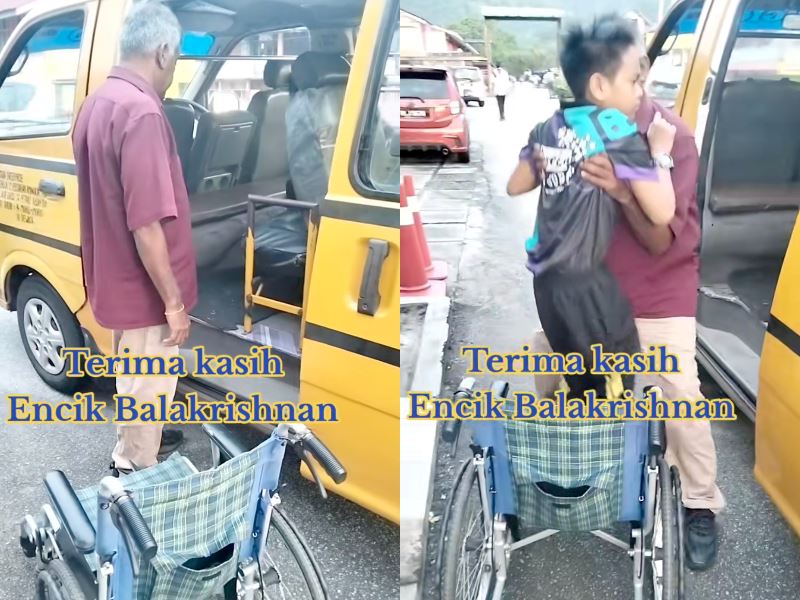 van driver wins hearts for carrying special needs student during daily school drop-off