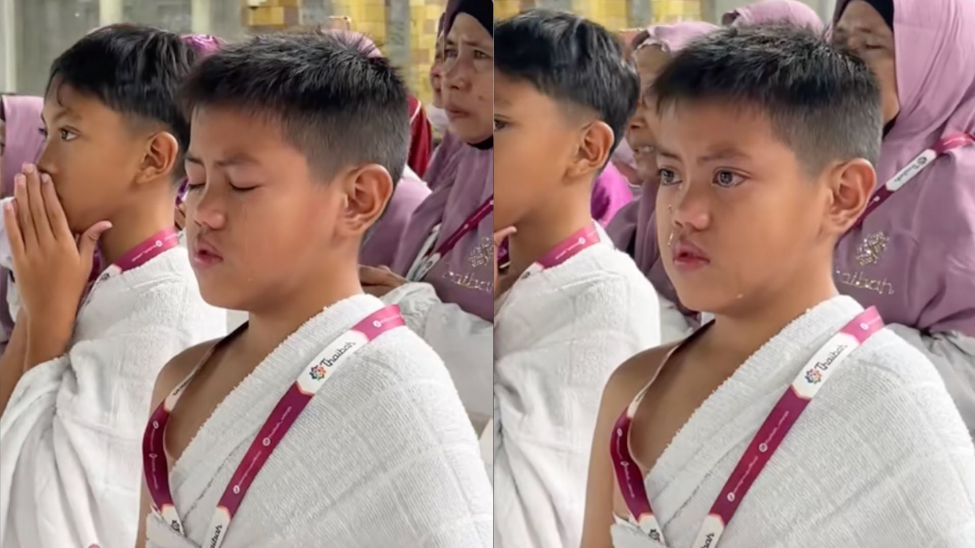 [video] tangisan sebak kanak-kanak lelaki ketika berdoa di hadapan kaabah curi perhatian ramai