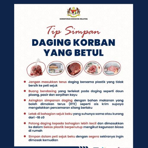 tips penyimpanan daging korban yang betul sempena hari raya aidiladha