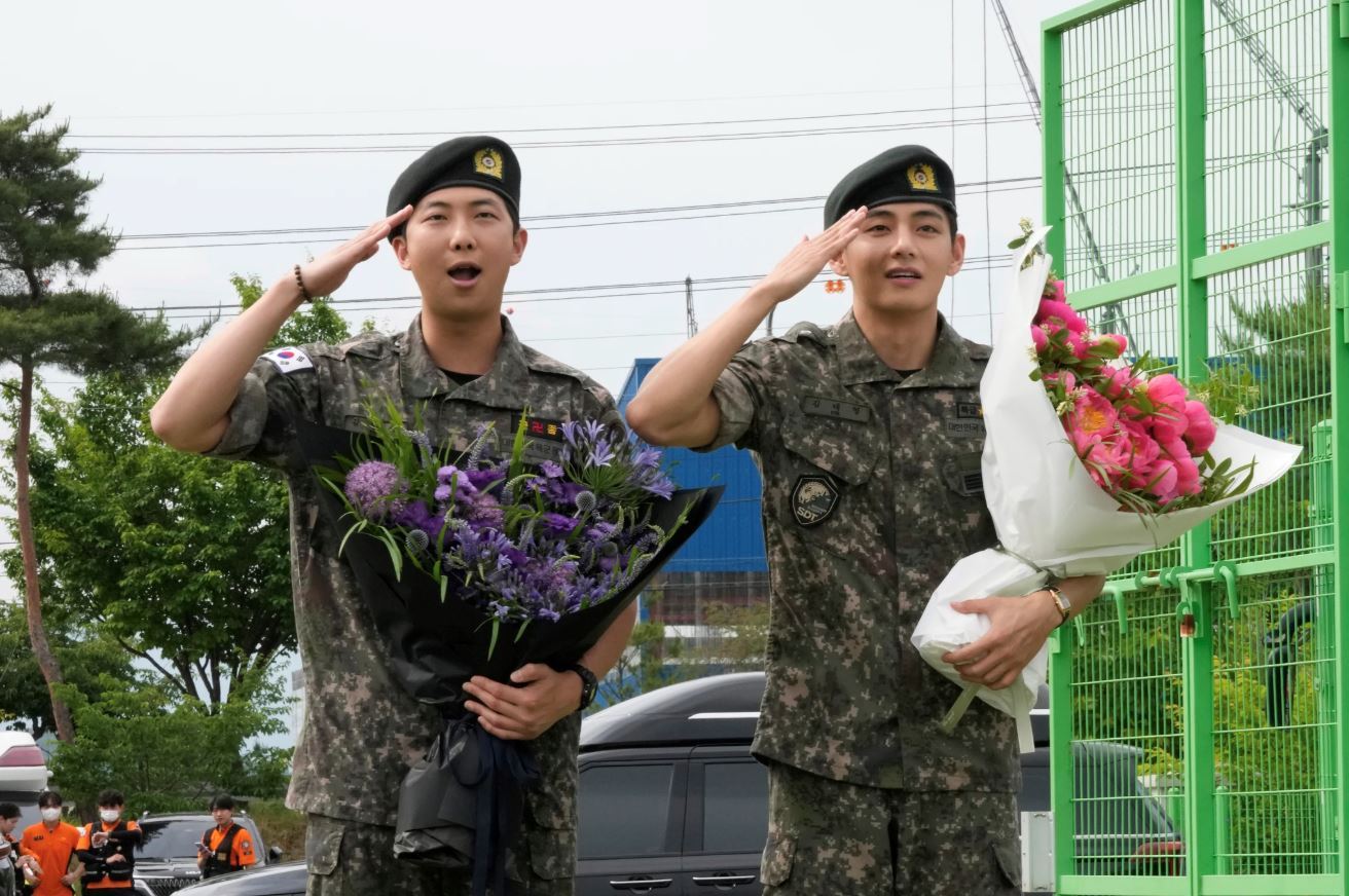 welcome back, rm and v! bts stars officially discharged from military service