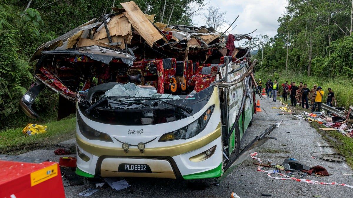 pemandu bas mohon maaf kepada keluarga mangsa nahas pelajar upsi