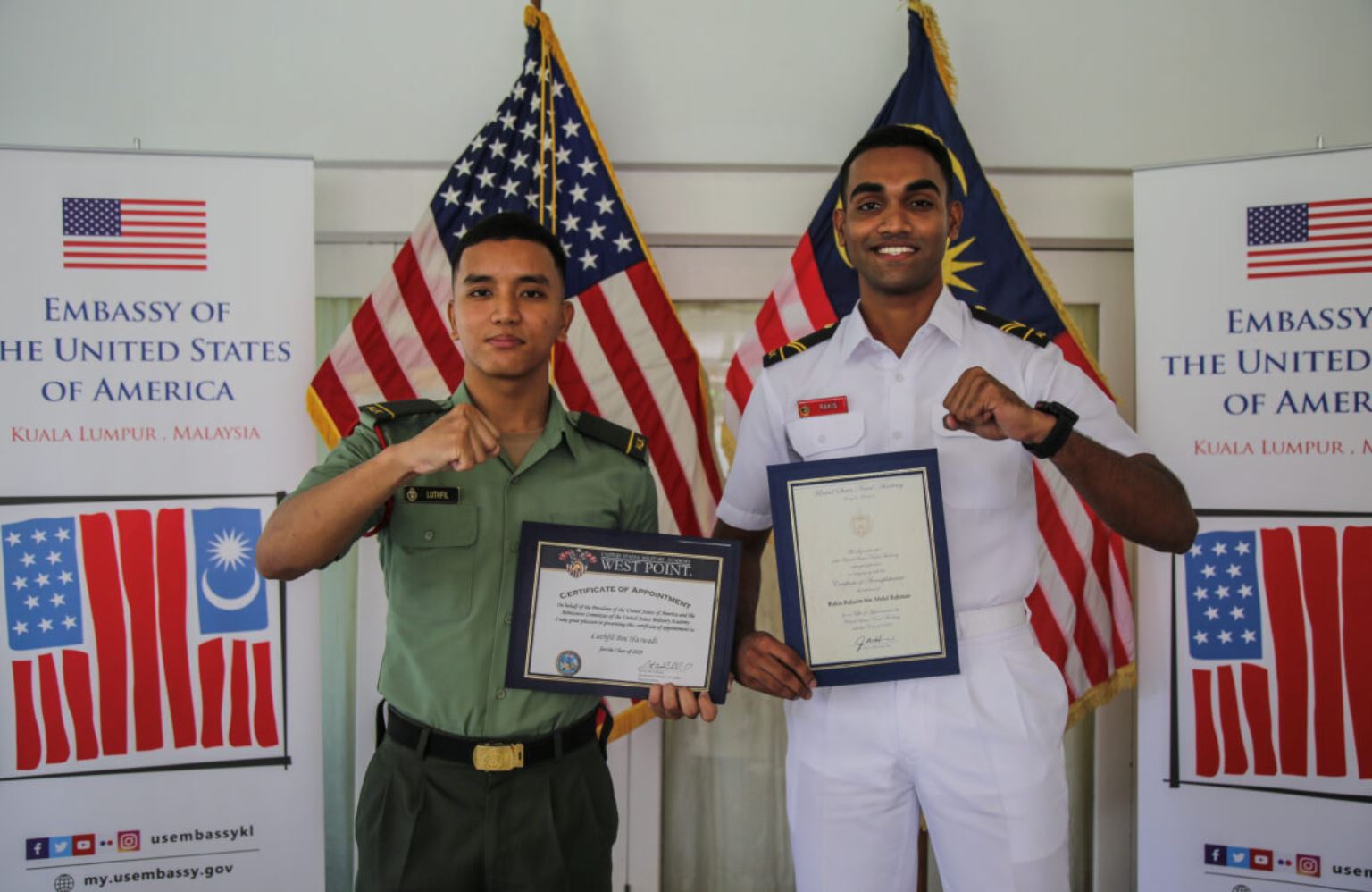 two malaysian cadets selected for prestigious military training in the united states