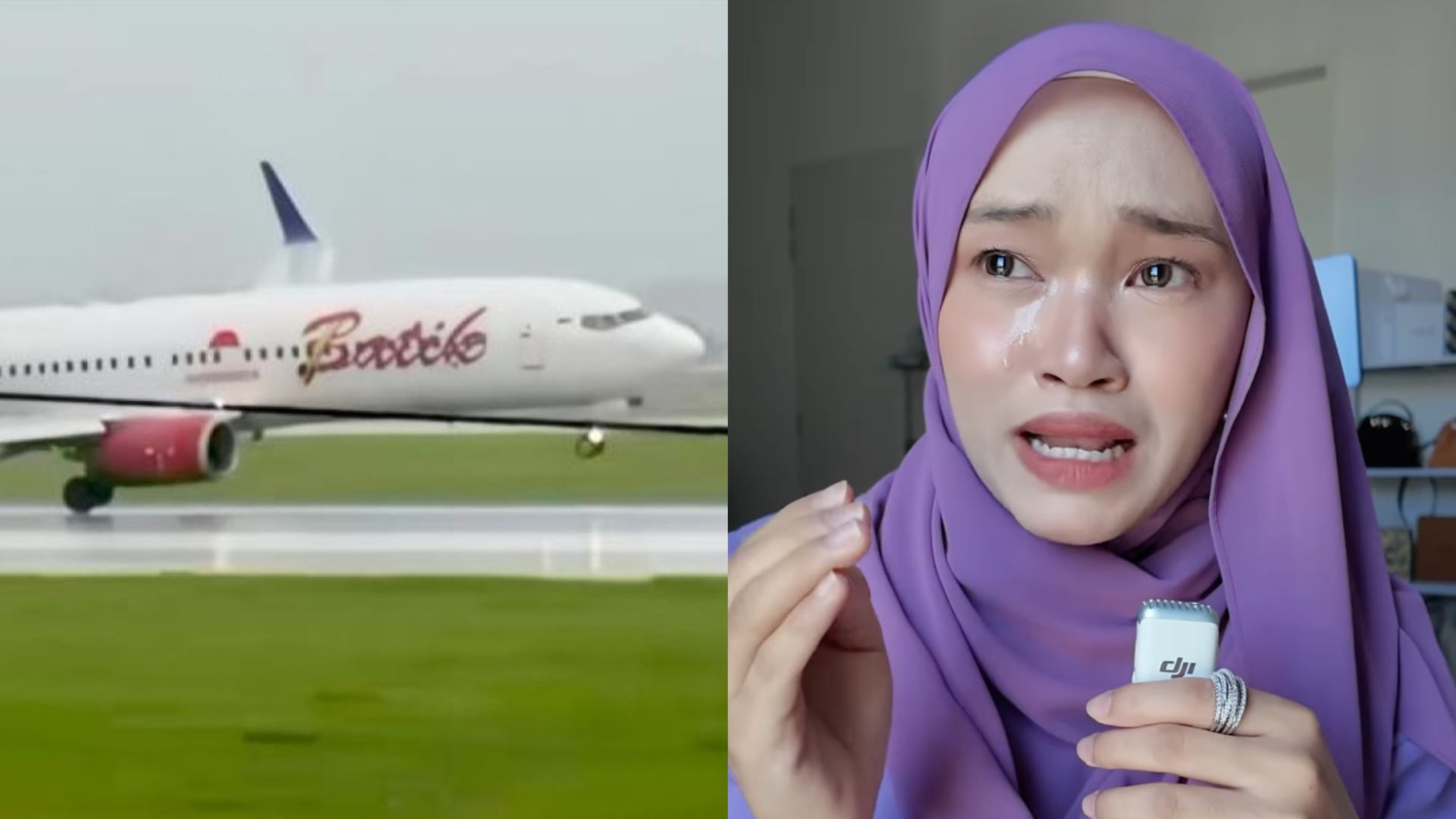 pesawat nyaris tergelincir di soekarno-hatta, rupanya rakyat malaysia turut jadi penumpang