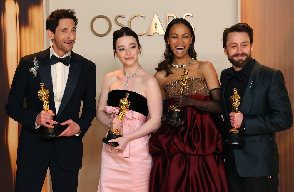 oscars 2025: kieran culkin, zoë saldaña & more take home top honors