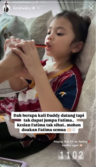 “dah berapa kali daddy datang tapi tak dapat jumpa fatima” - fattah amin