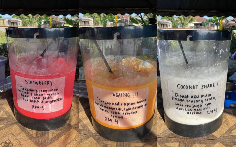 kelantan drink stall serves refreshing beverages with a side of poetry