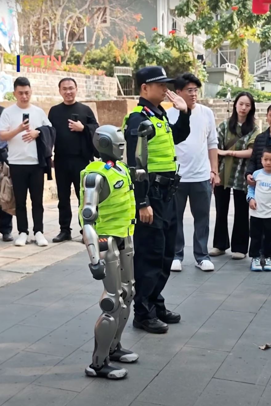 humanoid police robots in china stun the public with lifelike movements