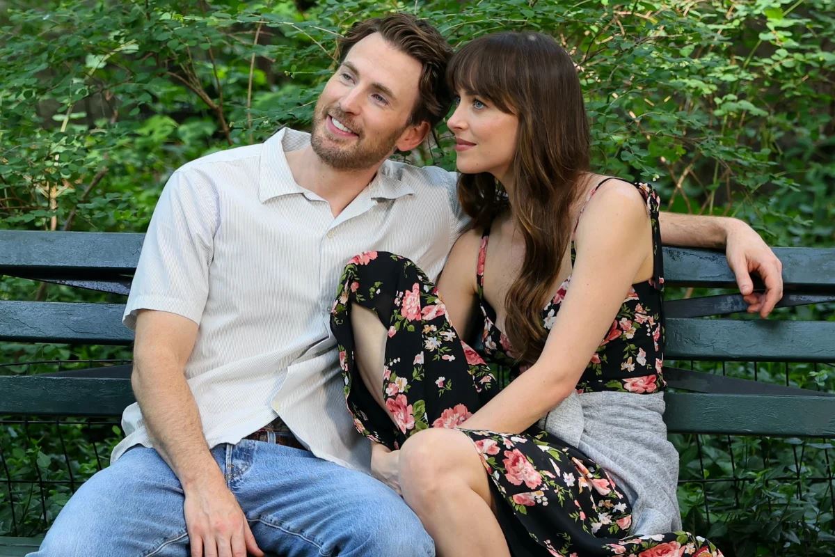 help! dakota johnson is stuck between pedro pascal and chris evans in ‘materialists’