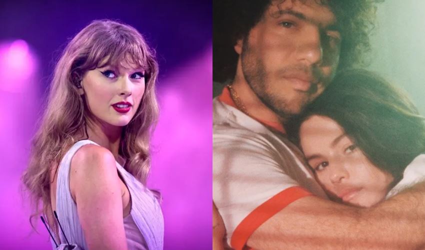 taylor swift breaks instagram silence to show love for selena gomez and benny blanco’s music