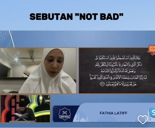 fatiya latiff dipuji lancar baca al-quran