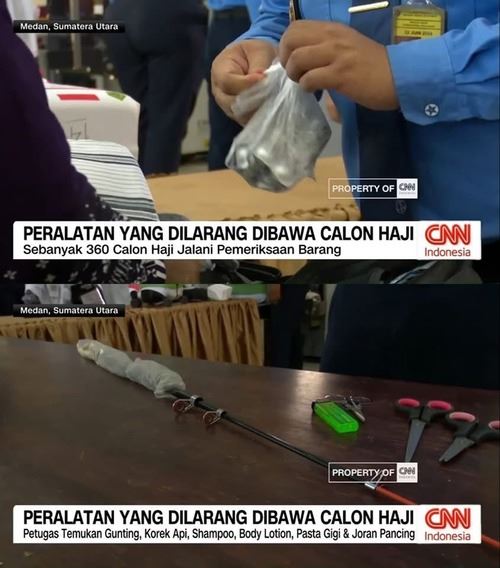 alatan memancing antara barang terlarang dibawa jemaah haji  