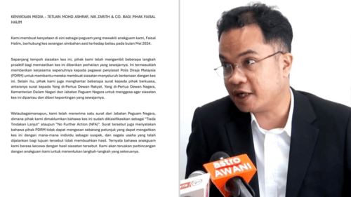 peguam faisal halim kecewa kes serangan asid diklasifikasikan 'tiada tindakan lanjut' 