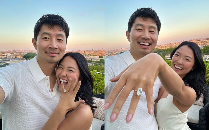 simu liu just got engaged and the photos are pure joy