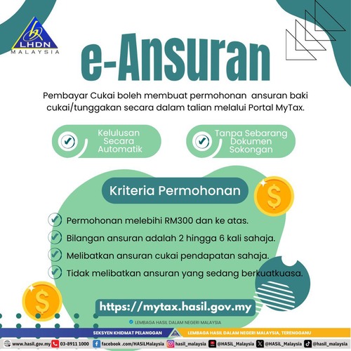 boleh bayar cukai secara ansuran?  