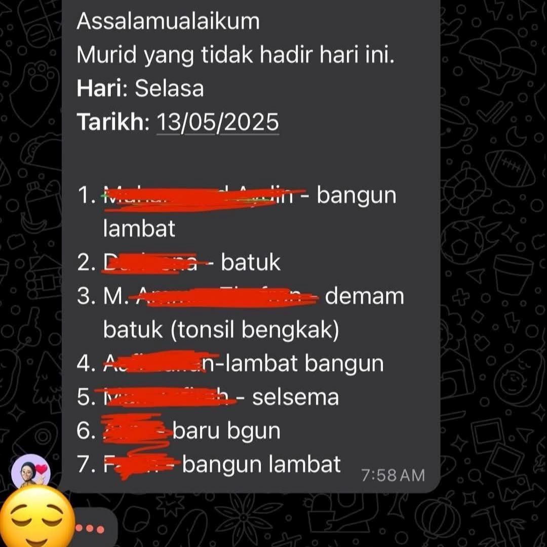 teacher highlights common excuse among parents letting children skip school: “woke up late”