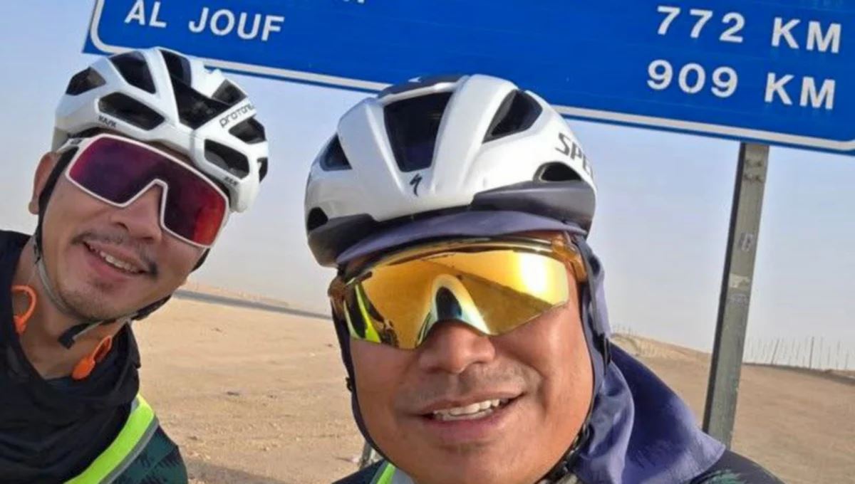 kayuhan misi ibadah, amar baharin hampiri madinah