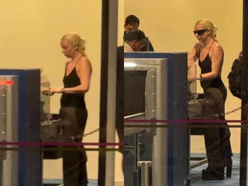 lady gaga spotted flying commercial from singapore, surprises fans with low-key travel style