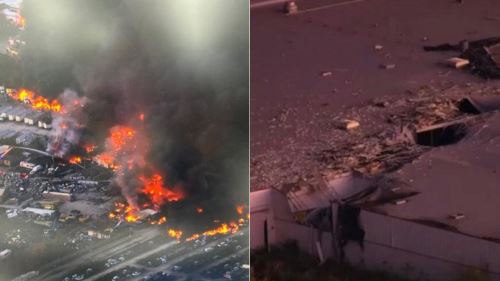 [video] tragedi di langit kentucky: pesawat ups terhempas, api marak menjulang di louisville