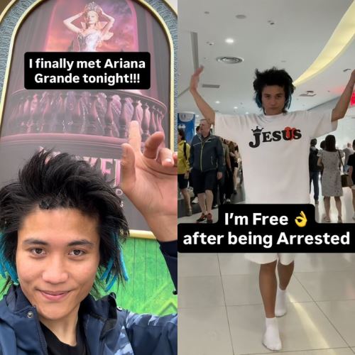 [video] penceroboh bersiri peluk ariana grande secara tiba-tiba, individu sama cetus kekecohan di karpet perdana ‘wicked: for good'