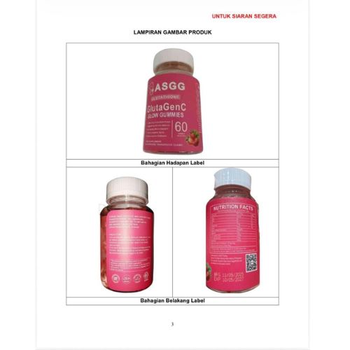 terbongkar! ‘gummy putih’ viral rupanya tidak selamat, kkm umum larangan!