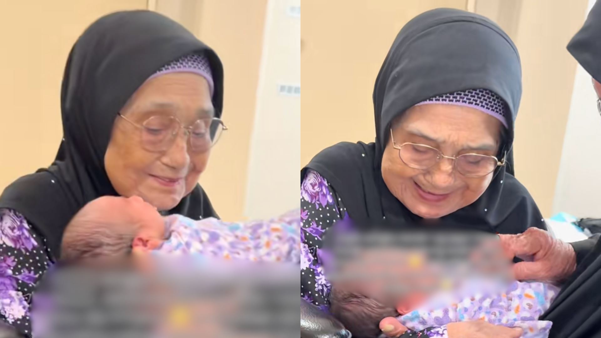”dulu nenek dukung saya, sekarang nenek dukung cicit…” – momen tiga generasi buat warganet sebak