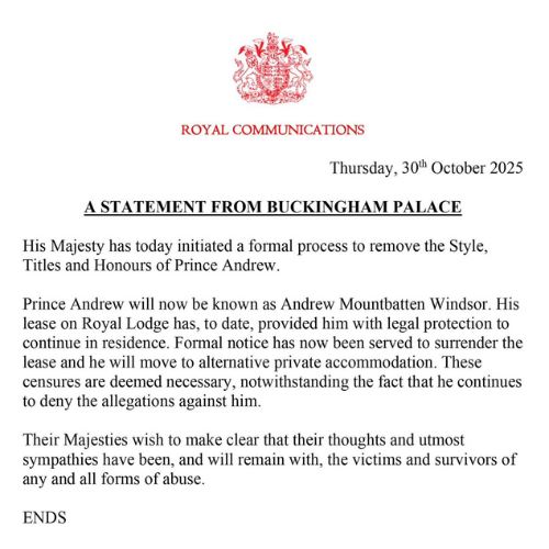 putera andrew diusir dari windsor, semua gelaran diraja ditarik balik!