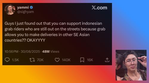 solidariti tanpa sempadan: netizen serumpun kirim makanan kepada rider ojol indonesia ketika protes