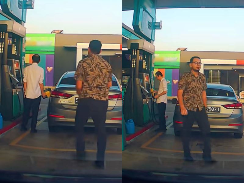 m’sian man in batik shirt praised after politely stopping s’porean car from using ron95